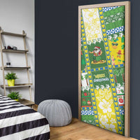 Pitcairn Islands Christmas Door Cover Festive Beach Vibes - Polynesian Pride