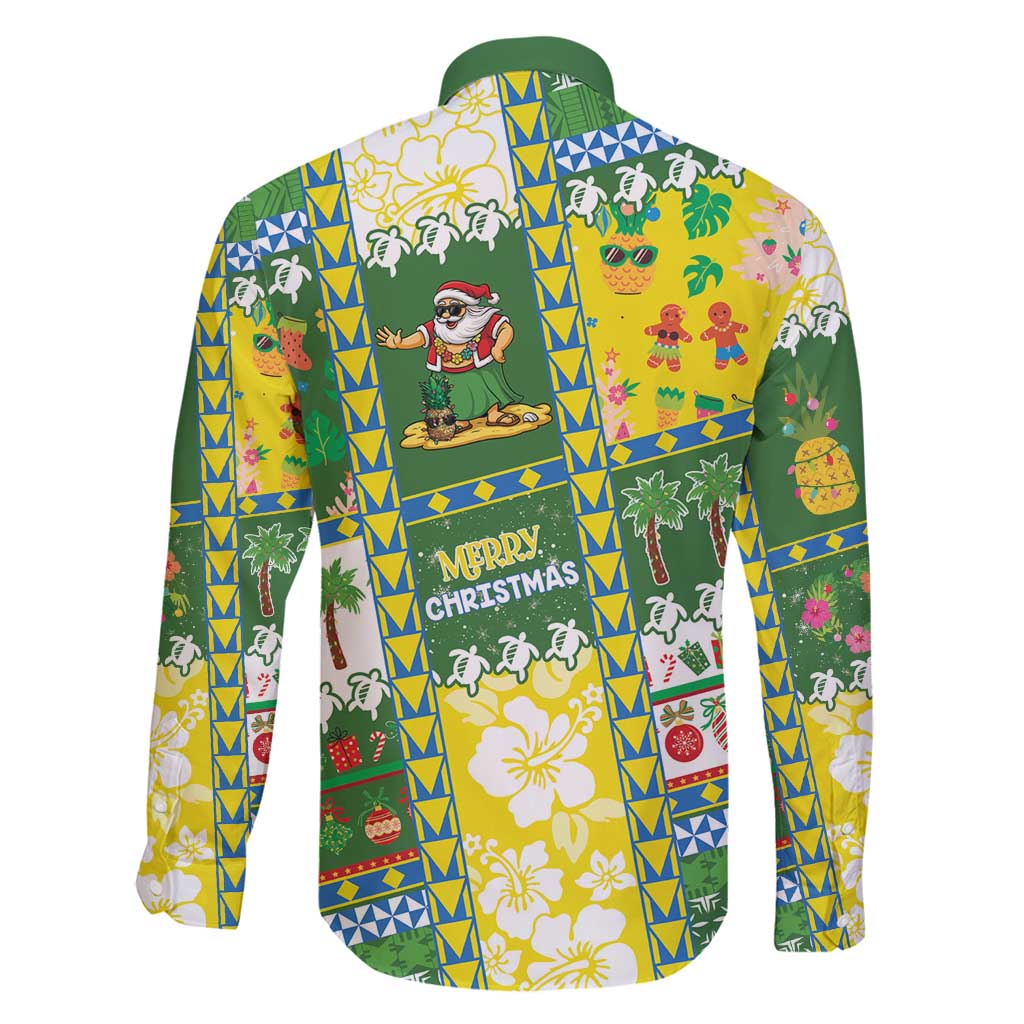 Pitcairn Islands Christmas Family Matching Long Sleeve Bodycon Dress and Hawaiian Shirt Festive Beach Vibes - Polynesian Pride