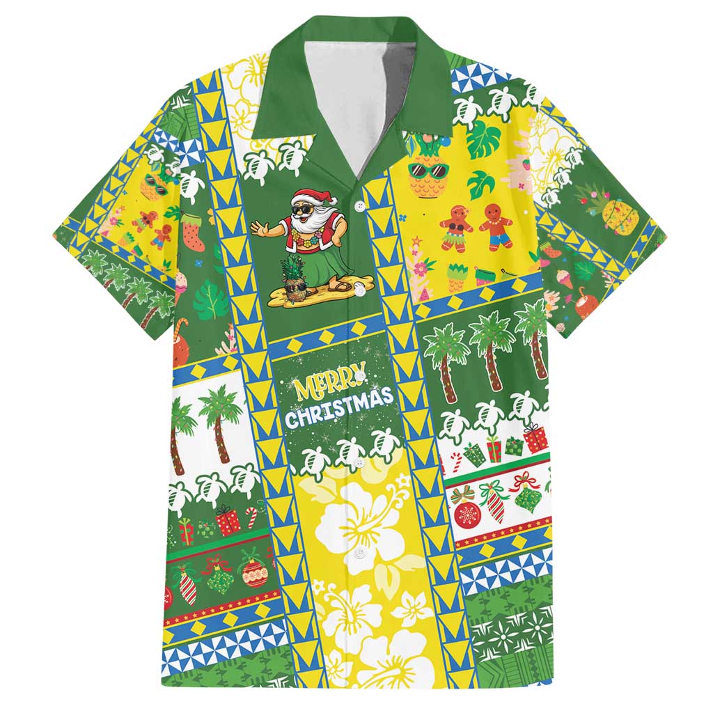 Pitcairn Islands Christmas Family Matching Puletasi and Hawaiian Shirt Festive Beach Vibes - Polynesian Pride