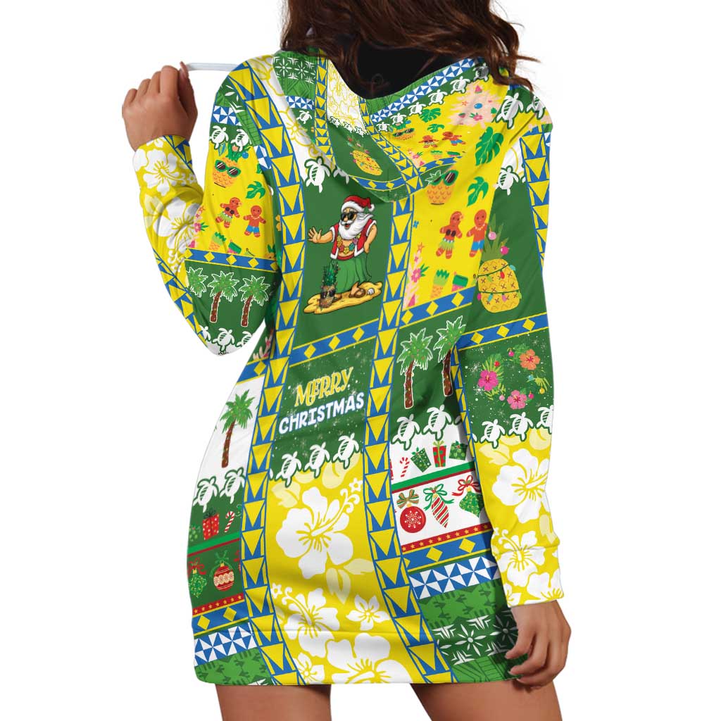 Pitcairn Islands Christmas Hoodie Dress Festive Beach Vibes LT05 - Polynesian Pride