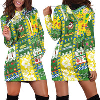 Pitcairn Islands Christmas Hoodie Dress Festive Beach Vibes LT05 - Polynesian Pride