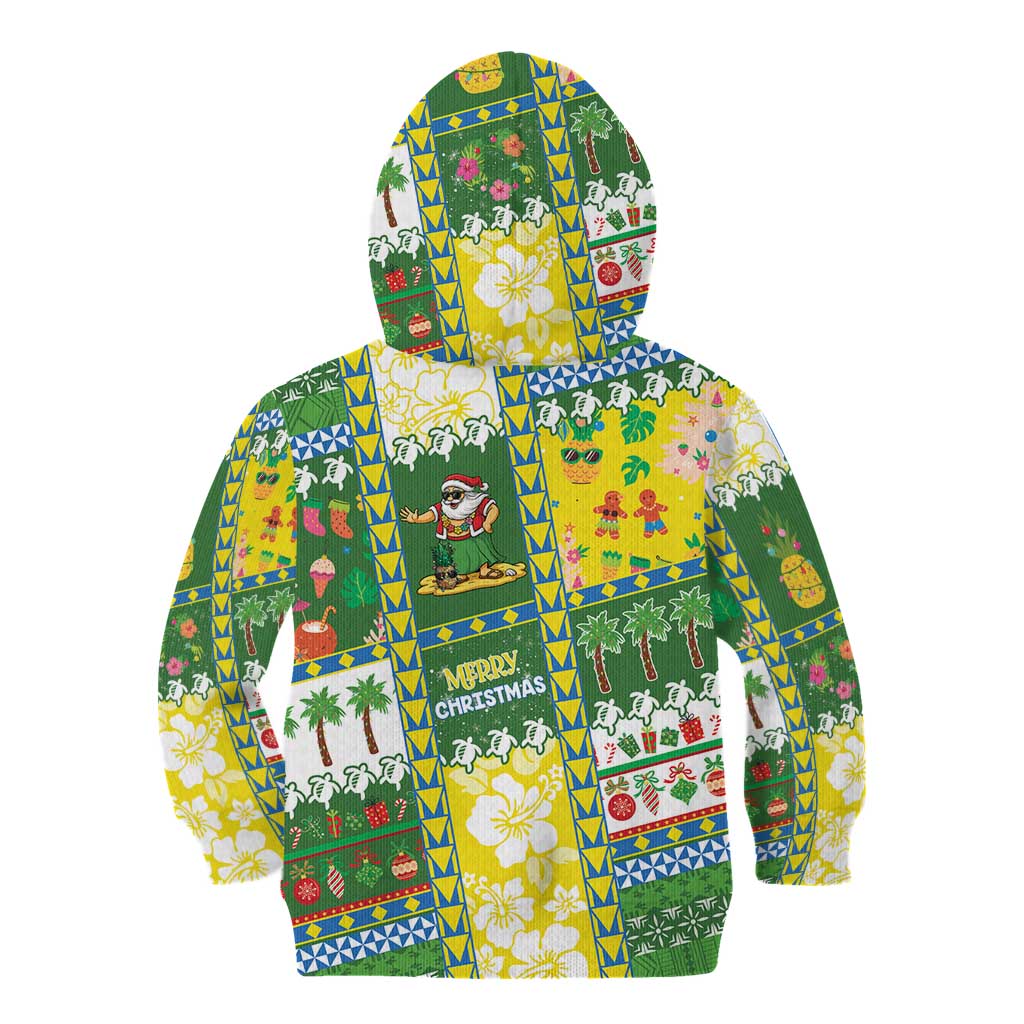 Pitcairn Islands Christmas Kid Hoodie Festive Beach Vibes - Polynesian Pride