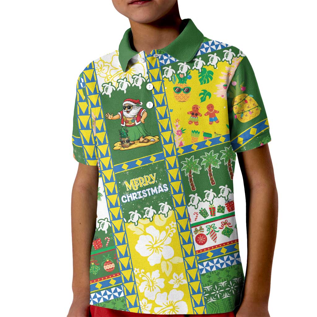 Pitcairn Islands Christmas Kid Polo Shirt Festive Beach Vibes LT05 Kid Colorful - Polynesian Pride