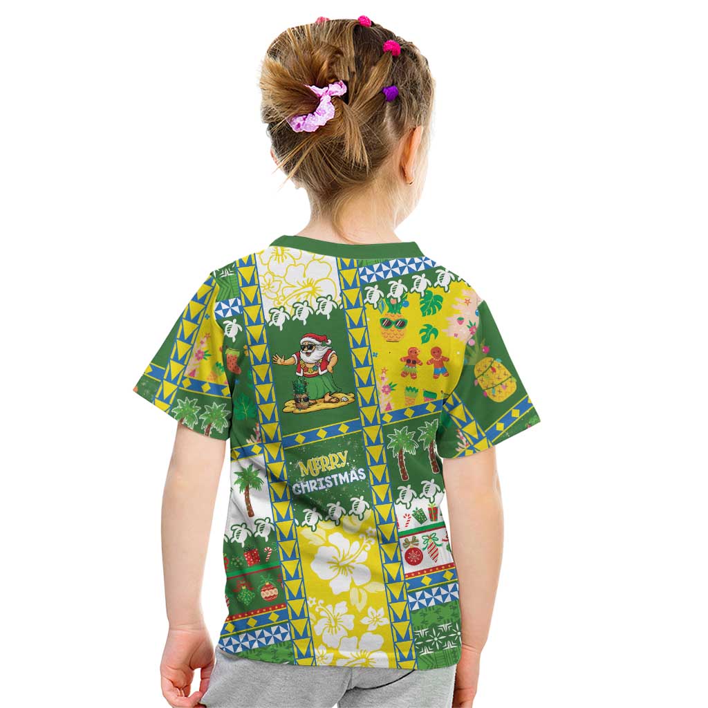 Pitcairn Islands Christmas Kid T Shirt Festive Beach Vibes LT05 - Polynesian Pride