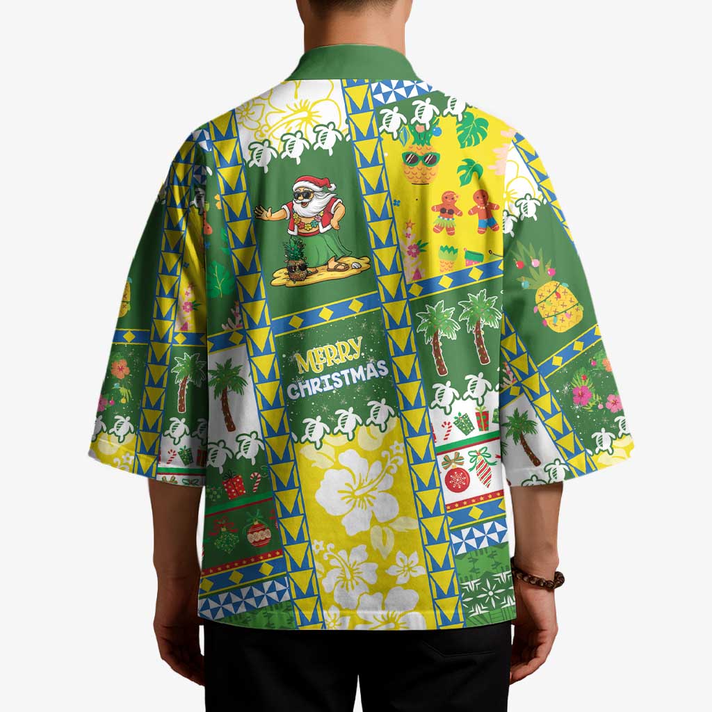 Pitcairn Islands Christmas Kimono Festive Beach Vibes - Polynesian Pride