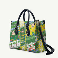 Pitcairn Islands Christmas Leather Bag Festive Beach Vibes - Polynesian Pride