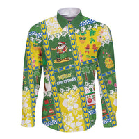 Pitcairn Islands Christmas Long Sleeve Button Shirt Festive Beach Vibes LT05 Unisex Colorful - Polynesian Pride