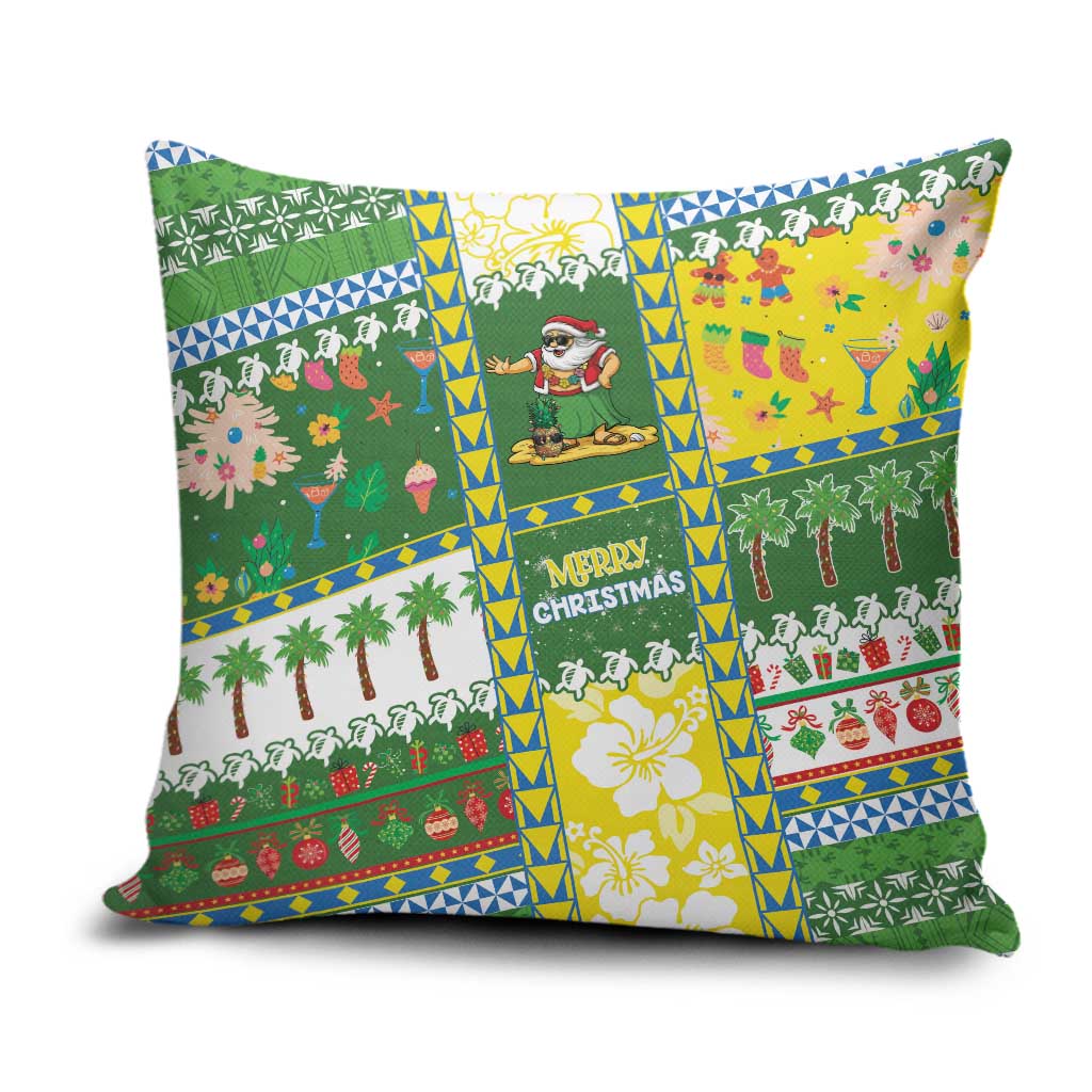 Pitcairn Islands Christmas Pillow Cover Festive Beach Vibes - Polynesian Pride