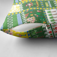 Pitcairn Islands Christmas Pillow Cover Festive Beach Vibes - Polynesian Pride