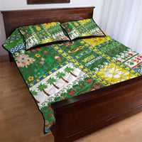 Pitcairn Islands Christmas Quilt Bed Set Festive Beach Vibes - Polynesian Pride