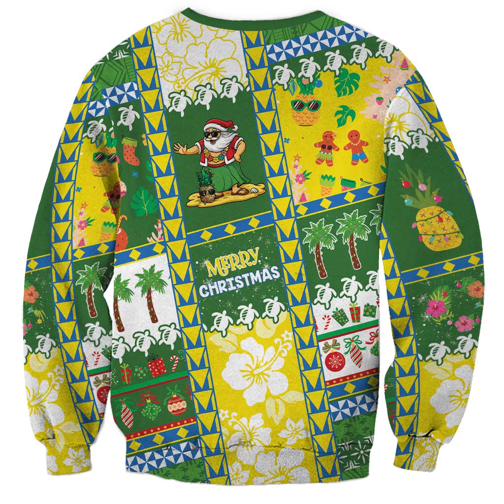 Pitcairn Islands Christmas Sweatshirt Festive Beach Vibes LT05 - Polynesian Pride