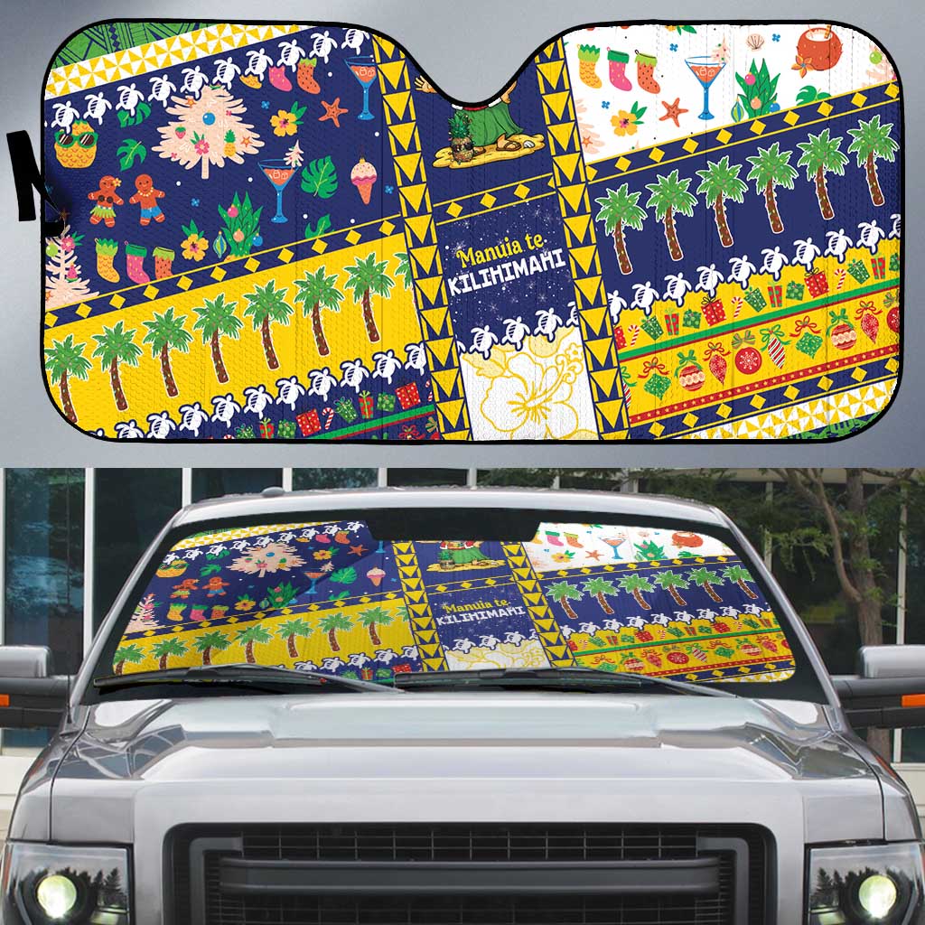 Tokelau Christmas Auto Sun Shade Festive Beach Vibes - Polynesian Pride