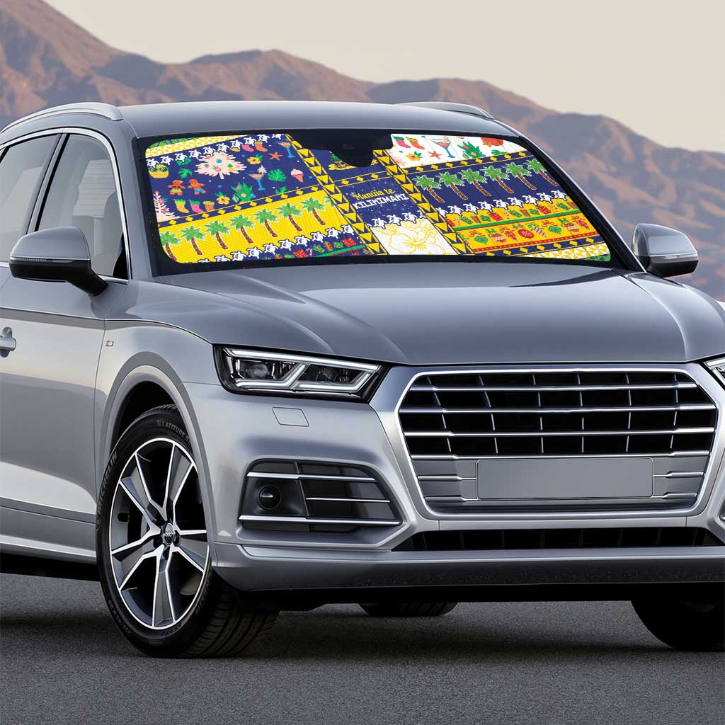 Tokelau Christmas Auto Sun Shade Festive Beach Vibes - Polynesian Pride