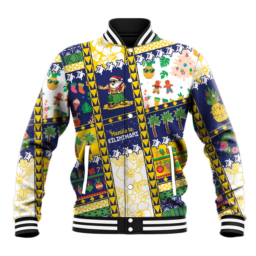 Tokelau Christmas Baseball Jacket Festive Beach Vibes LT05 Unisex Colorful - Polynesian Pride
