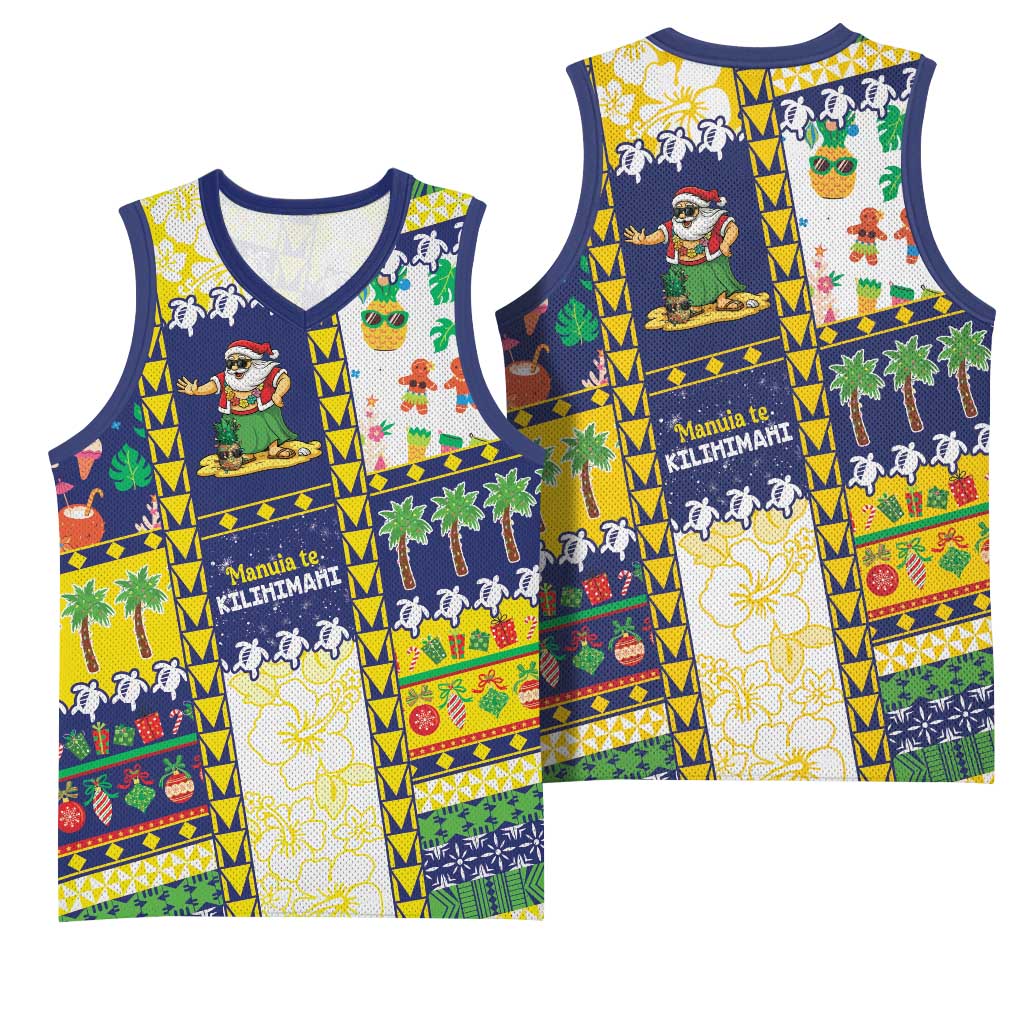 Tokelau Christmas Basketball Jersey Festive Beach Vibes LT05 - Polynesian Pride