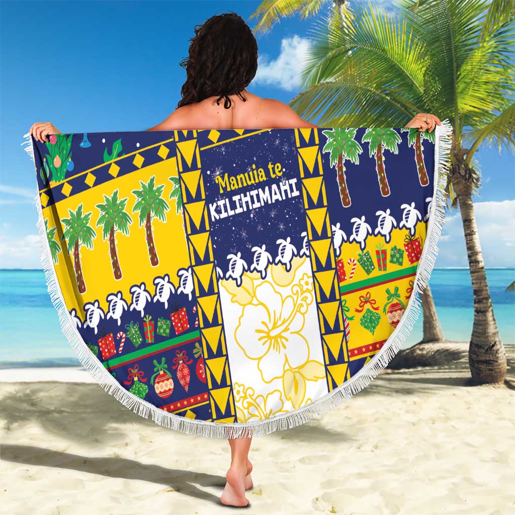 Tokelau Christmas Beach Blanket Festive Beach Vibes - Polynesian Pride
