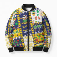 Tokelau Christmas Bomber Puffer Jacket Festive Beach Vibes LT05 Unisex Colorful - Polynesian Pride