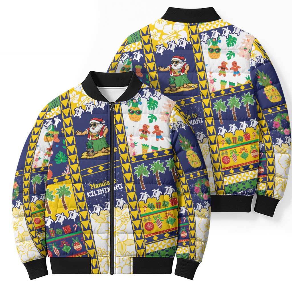 Tokelau Christmas Bomber Puffer Jacket Festive Beach Vibes LT05 - Polynesian Pride