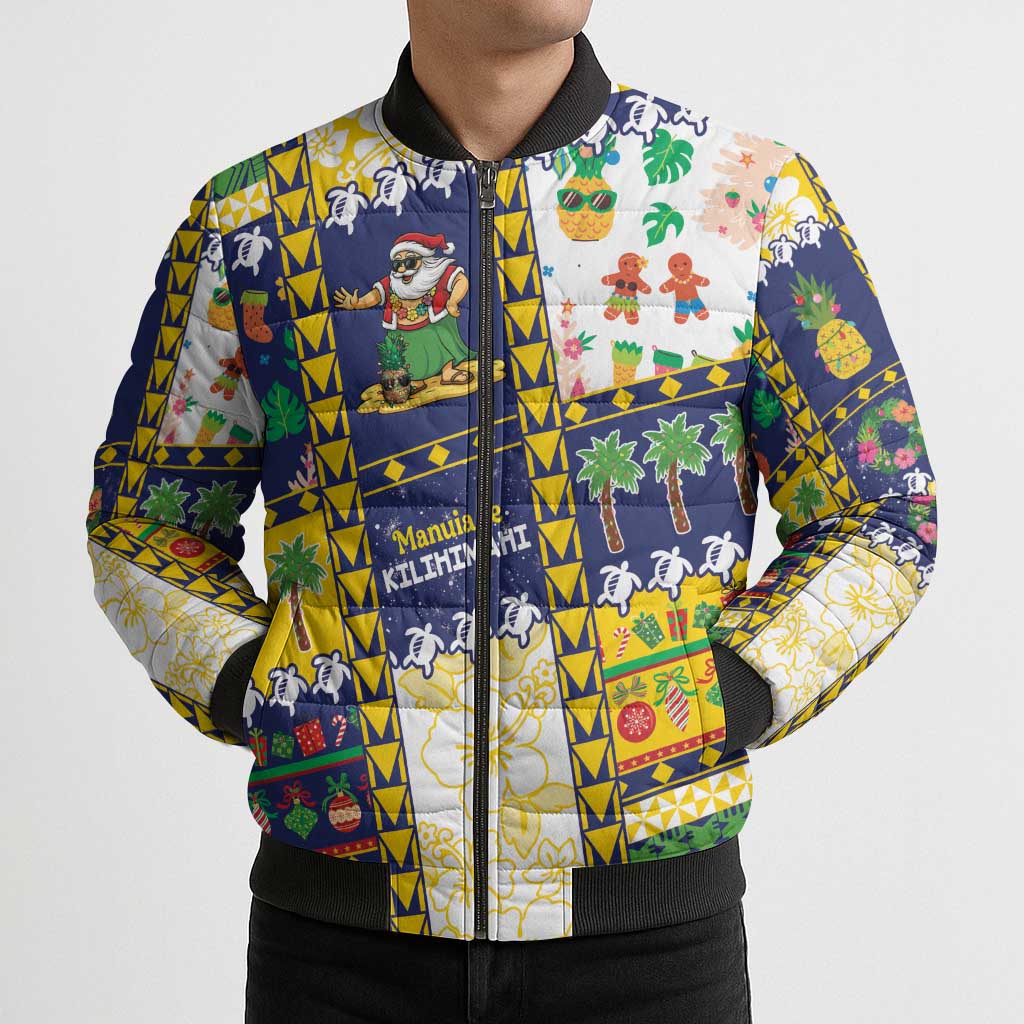 Tokelau Christmas Bomber Puffer Jacket Festive Beach Vibes LT05 - Polynesian Pride