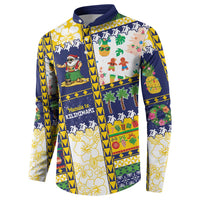 Tokelau Christmas Button Sweatshirt Festive Beach Vibes LT05 - Polynesian Pride
