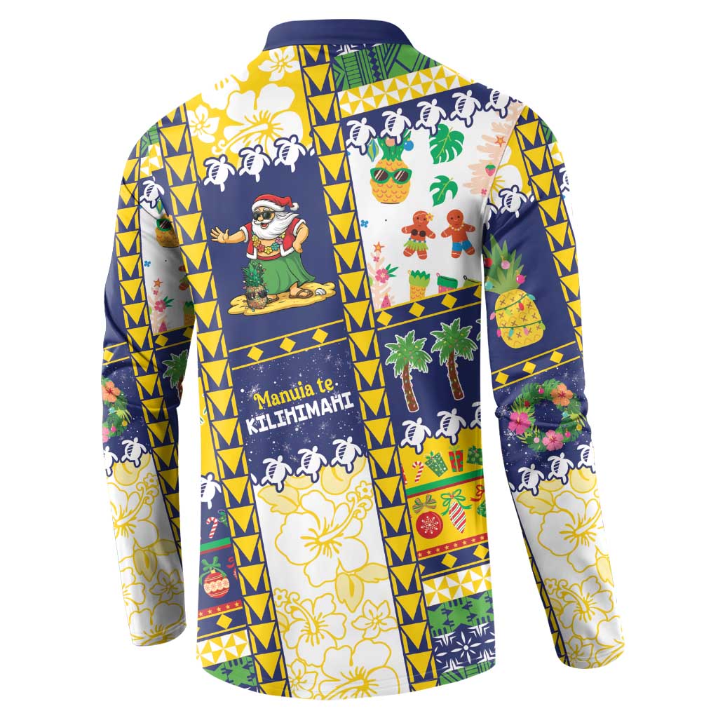 Tokelau Christmas Button Sweatshirt Festive Beach Vibes LT05 - Polynesian Pride