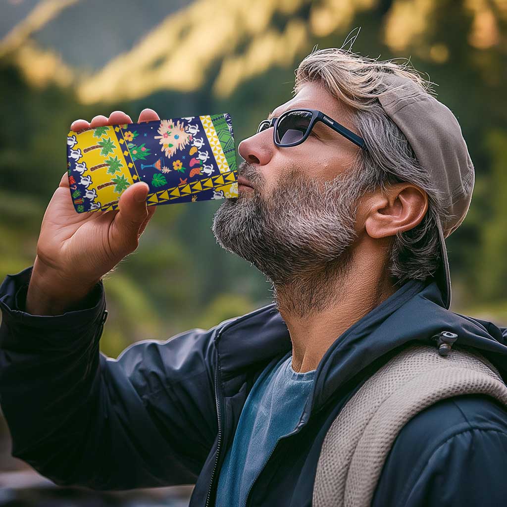 Tokelau Christmas 4 in 1 Can Cooler Tumbler Festive Beach Vibes - Polynesian Pride