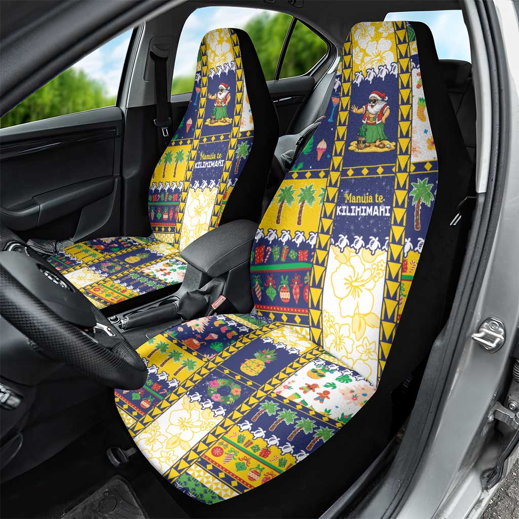 Tokelau Christmas Car Seat Cover Festive Beach Vibes - Polynesian Pride