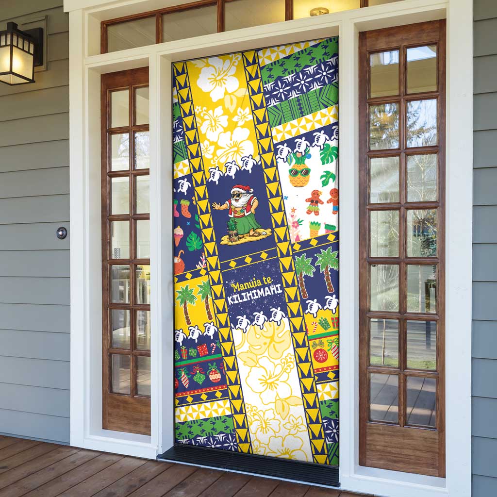 Tokelau Christmas Door Cover Festive Beach Vibes - Polynesian Pride
