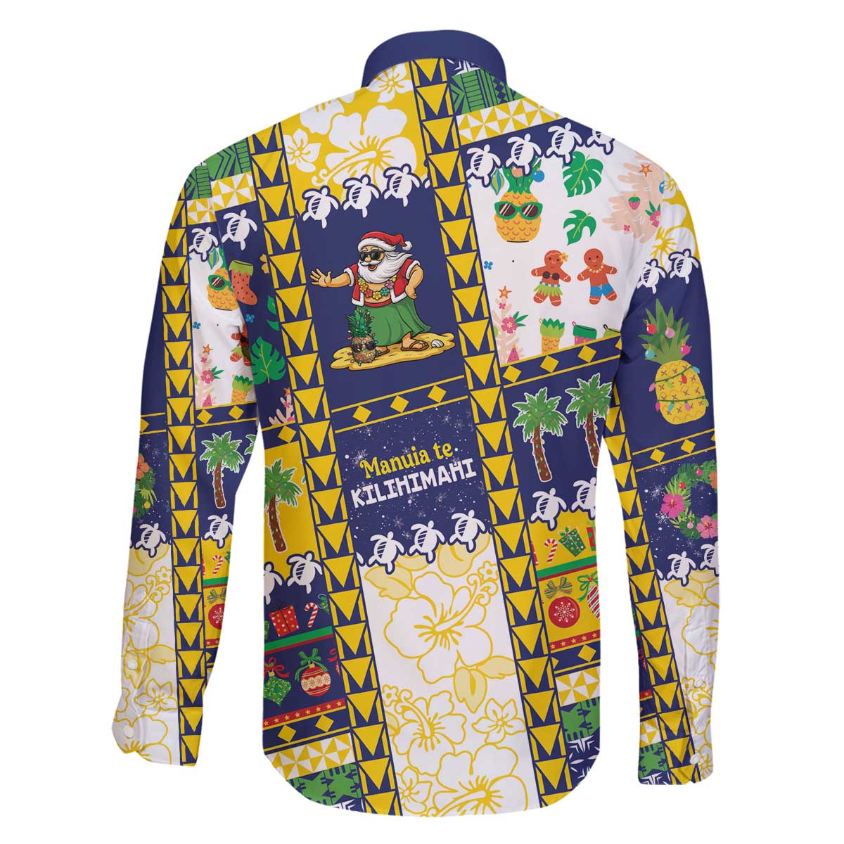 Tokelau Christmas Family Matching Off The Shoulder Long Sleeve Dress and Hawaiian Shirt Festive Beach Vibes - Polynesian Pride