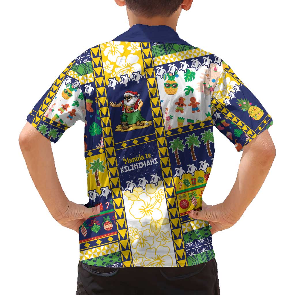 Tokelau Christmas Family Matching Off Shoulder Maxi Dress and Hawaiian Shirt Festive Beach Vibes - Polynesian Pride