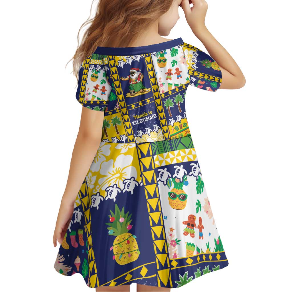 Tokelau Christmas Family Matching Tank Maxi Dress and Hawaiian Shirt Festive Beach Vibes - Polynesian Pride