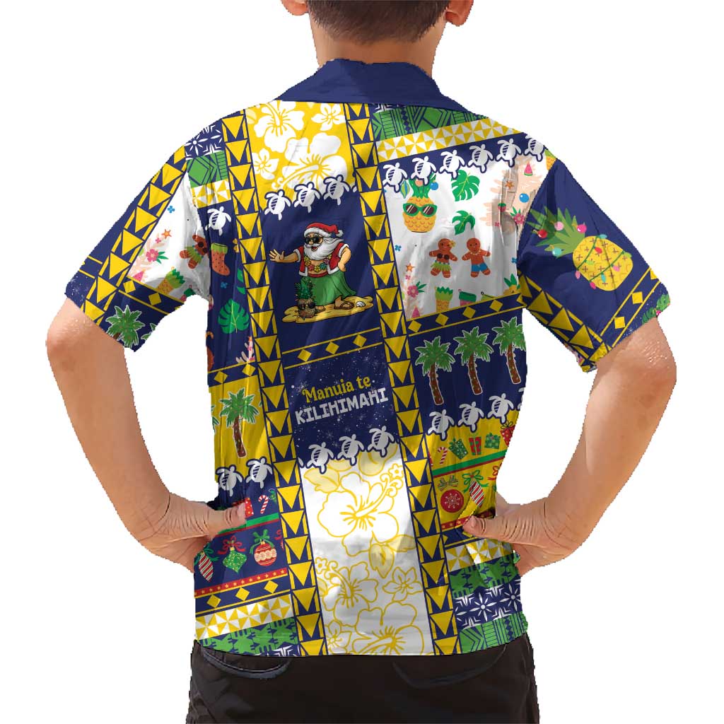 Tokelau Christmas Kid Hawaiian Shirt Festive Beach Vibes LT05 - Polynesian Pride