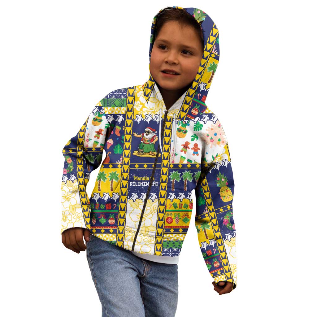 Tokelau Christmas Kid Hoodie Festive Beach Vibes - Polynesian Pride