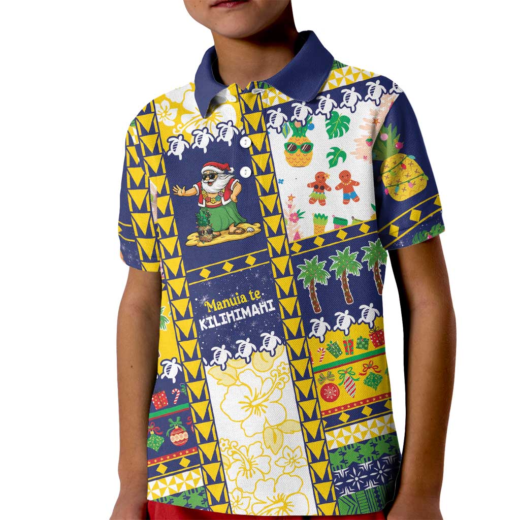 Tokelau Christmas Kid Polo Shirt Festive Beach Vibes LT05 Kid Colorful - Polynesian Pride