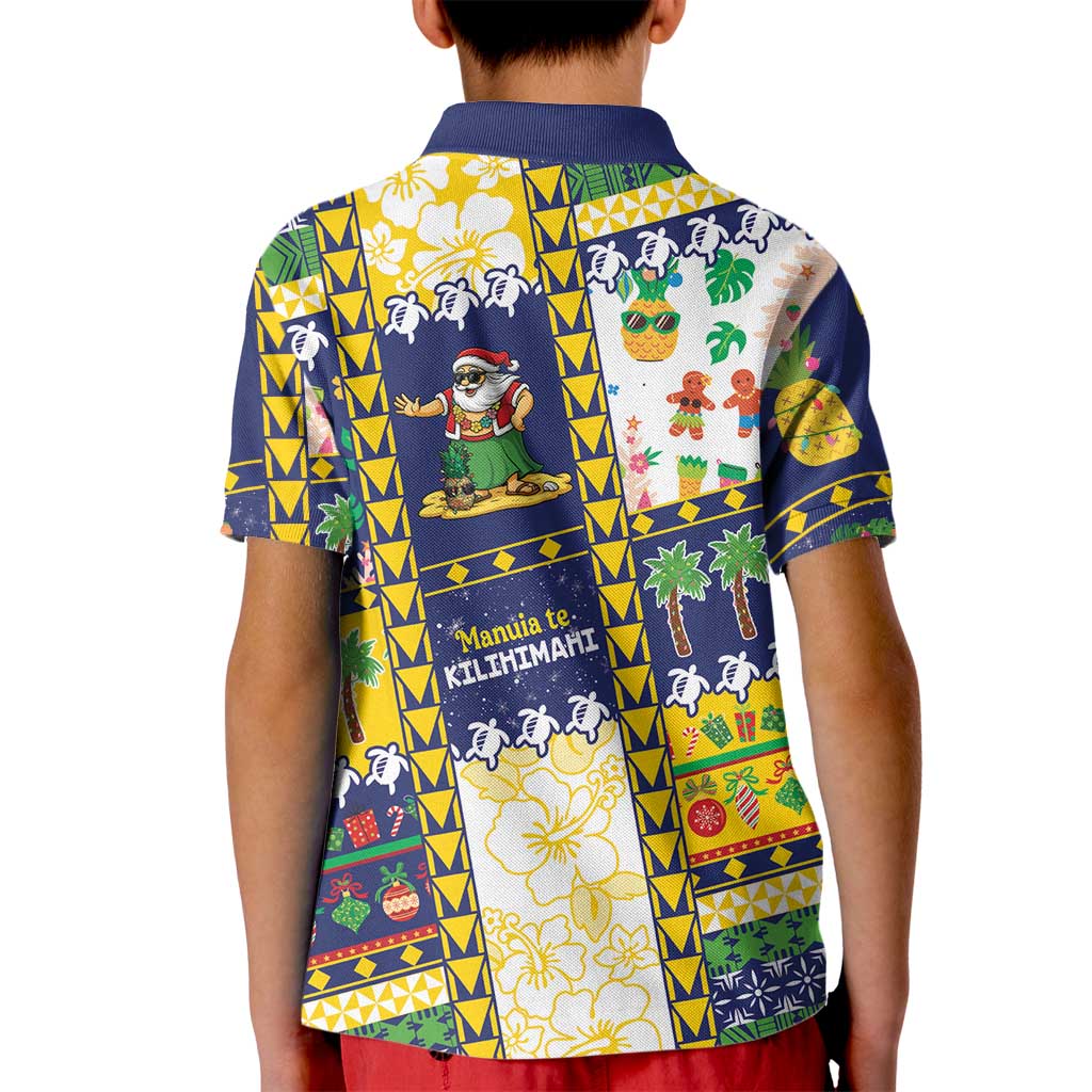 Tokelau Christmas Kid Polo Shirt Festive Beach Vibes LT05 - Polynesian Pride