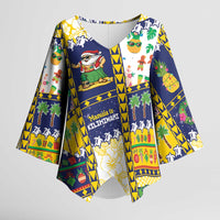 Tokelau Christmas Kimono Sleeve Blouse Festive Beach Vibes LT05 Female Colorful - Polynesian Pride