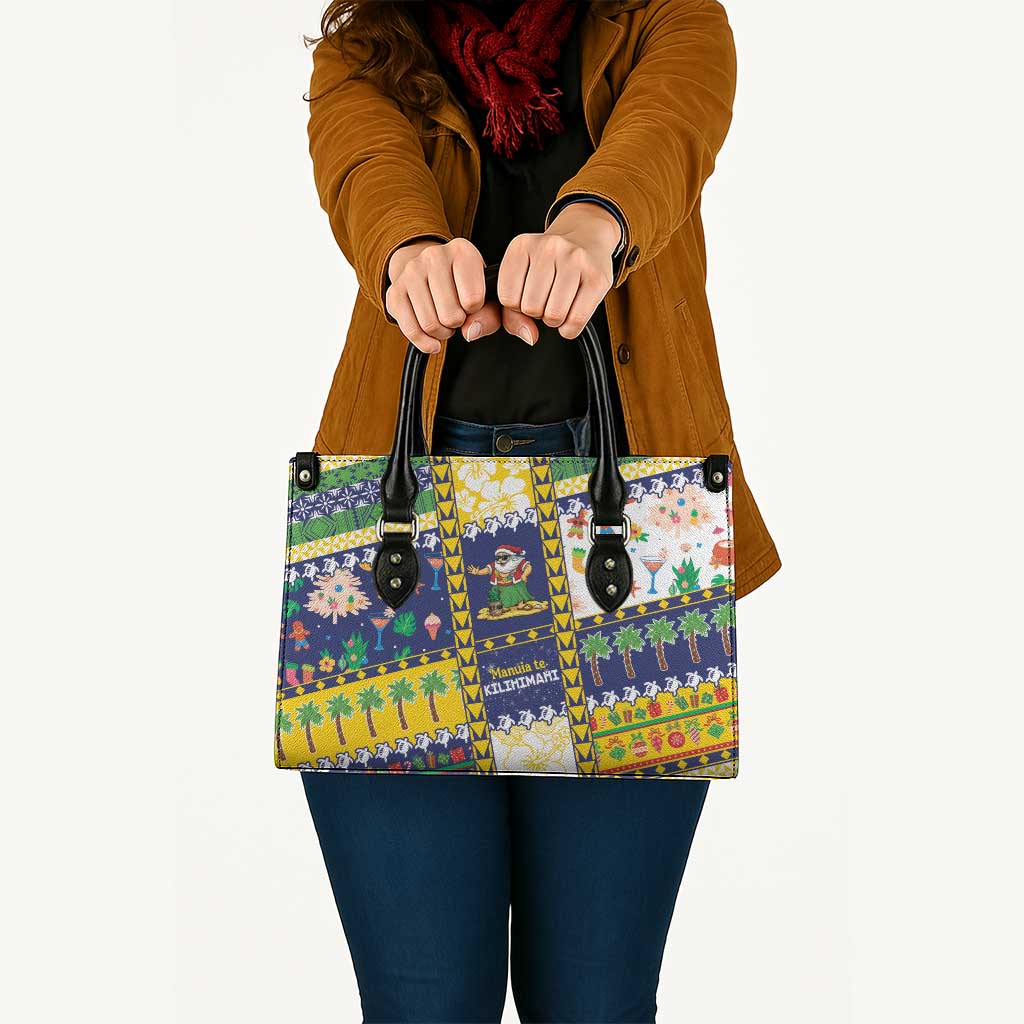 Tokelau Christmas Leather Bag Festive Beach Vibes - Polynesian Pride
