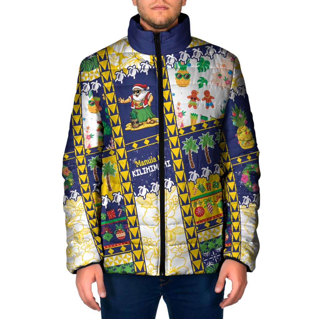 Tokelau Christmas Padded Jacket Festive Beach Vibes LT05 Men Colorful - Polynesian Pride