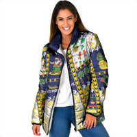 Tokelau Christmas Padded Jacket Festive Beach Vibes LT05 Women Colorful - Polynesian Pride