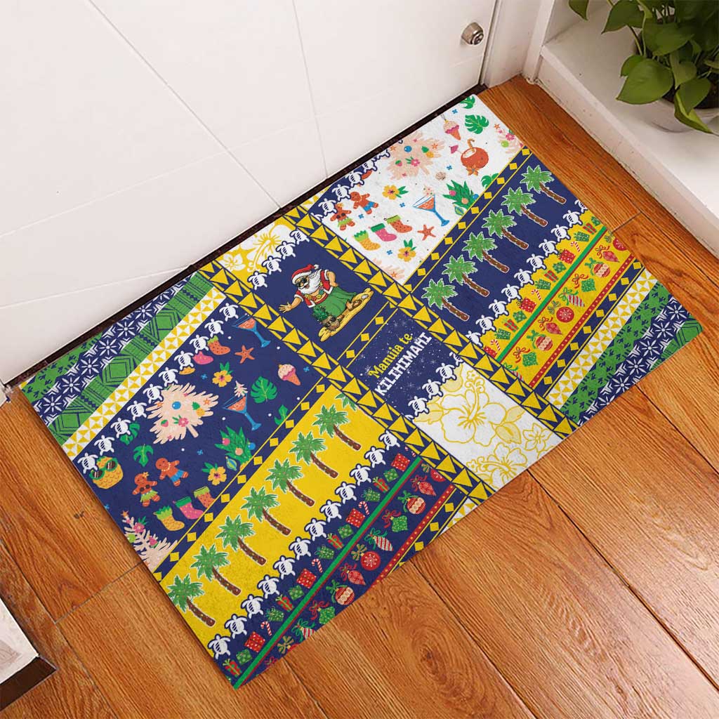 Tokelau Christmas Rubber Doormat Festive Beach Vibes LT05 - Polynesian Pride