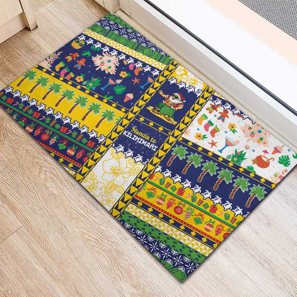 Tokelau Christmas Rubber Doormat Festive Beach Vibes LT05 - Polynesian Pride