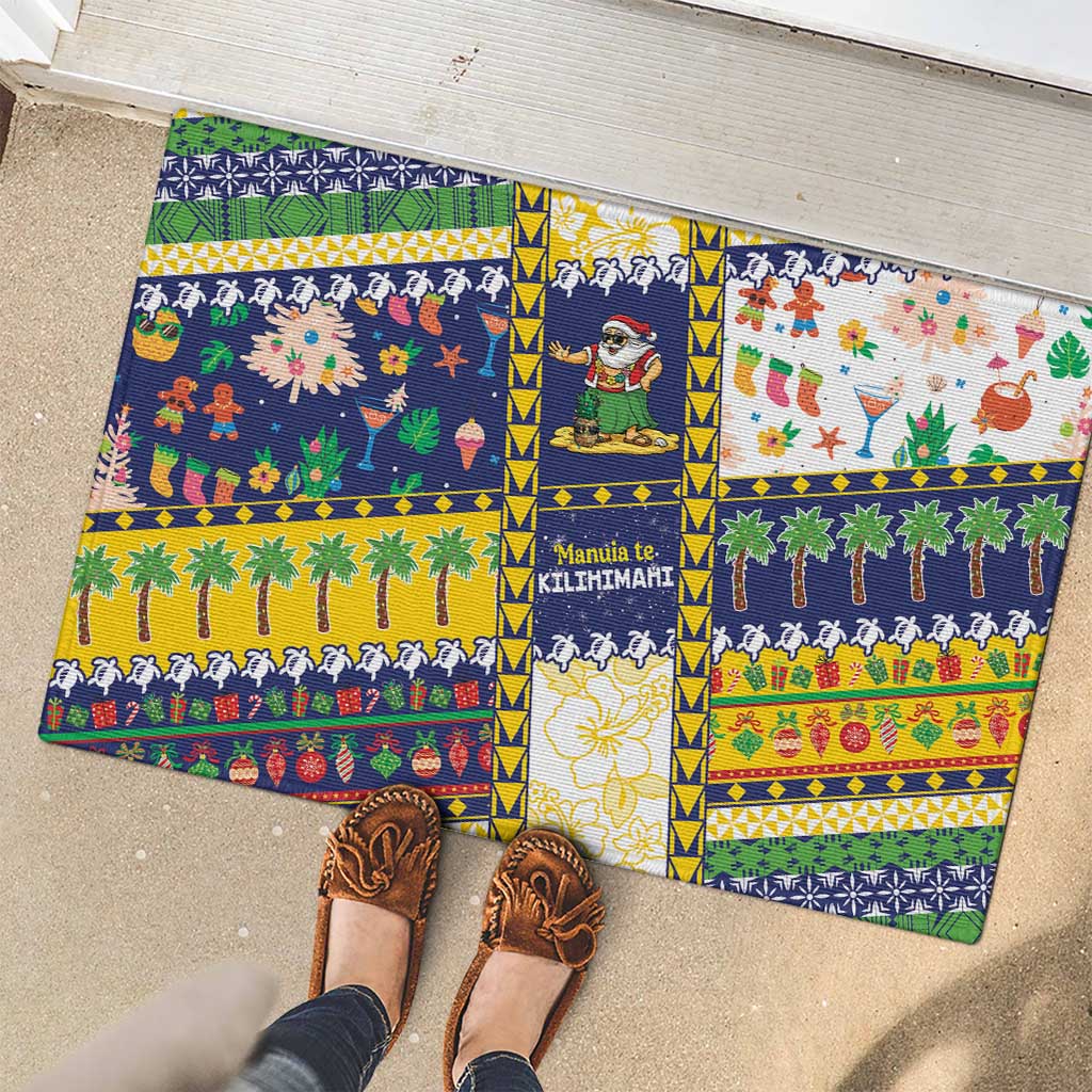 Tokelau Christmas Rubber Doormat Festive Beach Vibes LT05 - Polynesian Pride