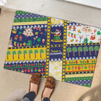 Tokelau Christmas Rubber Doormat Festive Beach Vibes LT05 - Polynesian Pride