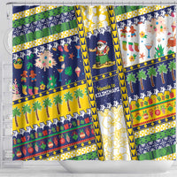Tokelau Christmas Shower Curtain Festive Beach Vibes - Polynesian Pride