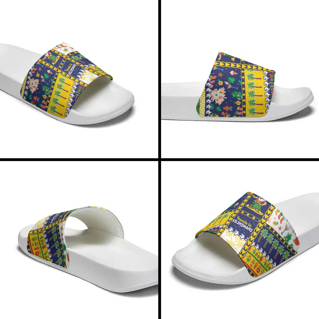 Tokelau Christmas Slide Sandals Festive Beach Vibes - Polynesian Pride