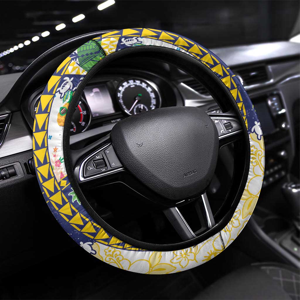 Tokelau Christmas Steering Wheel Cover Festive Beach Vibes LT05 Universal Fit Colorful - Polynesian Pride