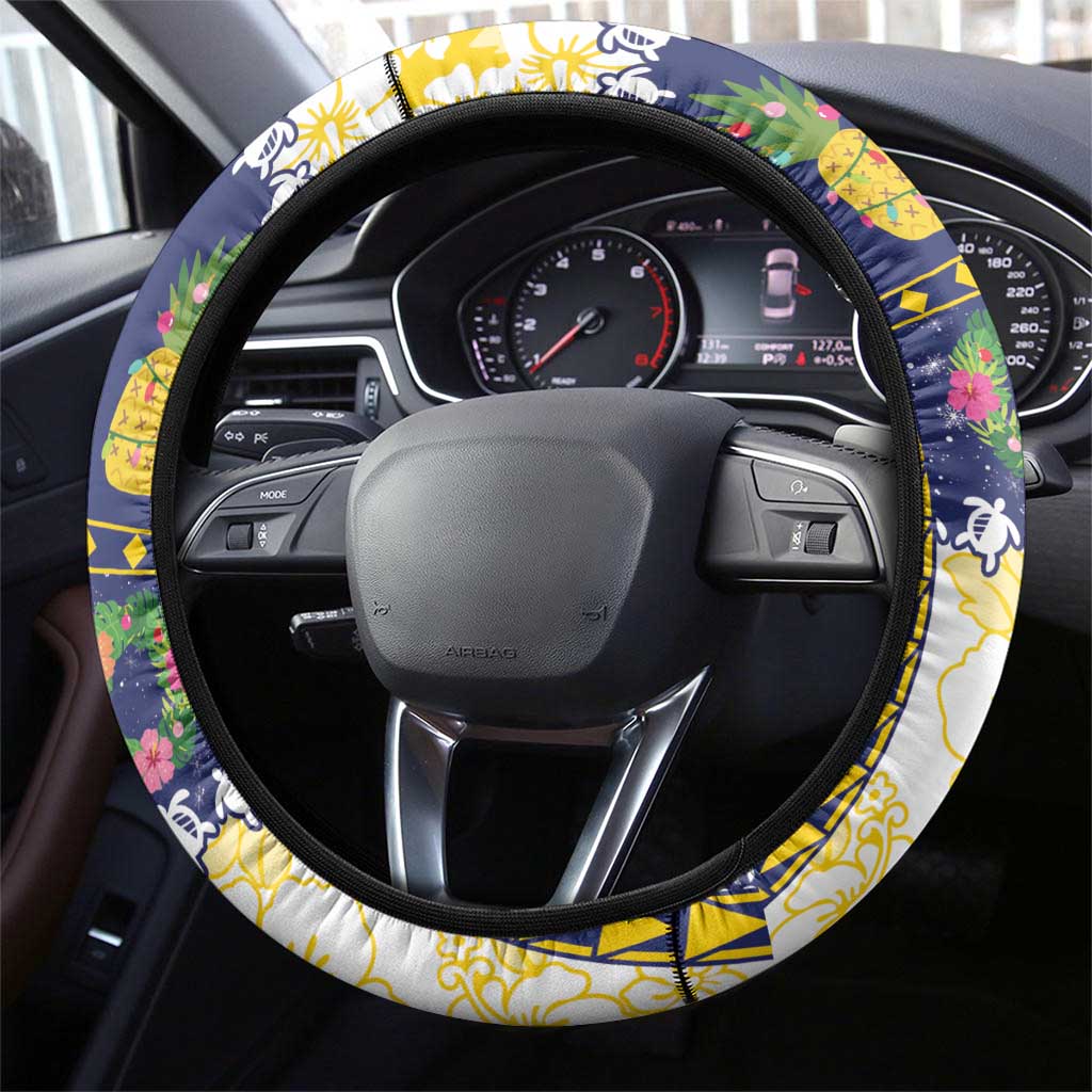 Tokelau Christmas Steering Wheel Cover Festive Beach Vibes LT05 - Polynesian Pride