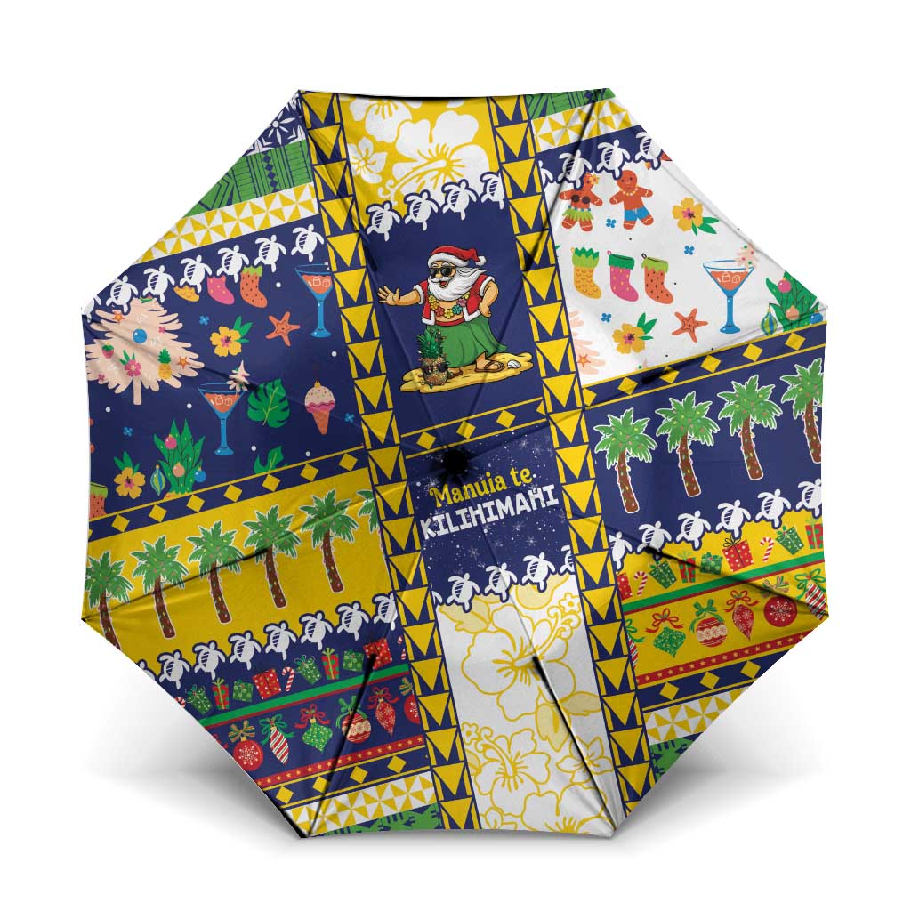 Tokelau Christmas Umbrella Festive Beach Vibes - Polynesian Pride
