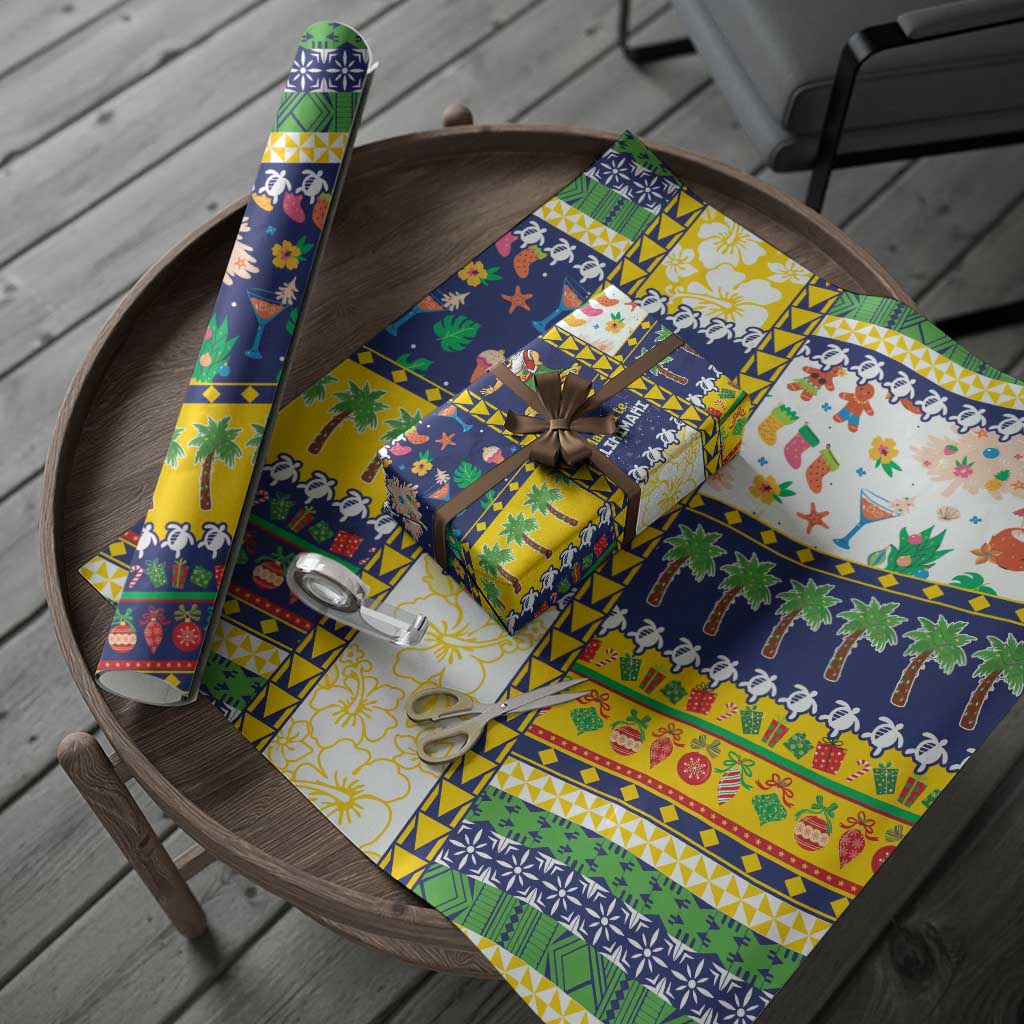 Tokelau Christmas Wrapping Paper Festive Beach Vibes LT05 - Polynesian Pride
