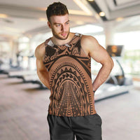 Polynesia Maui Tattoo Inspired Cosplay Costume Men Tank Top LT05 Beige - Polynesian Pride